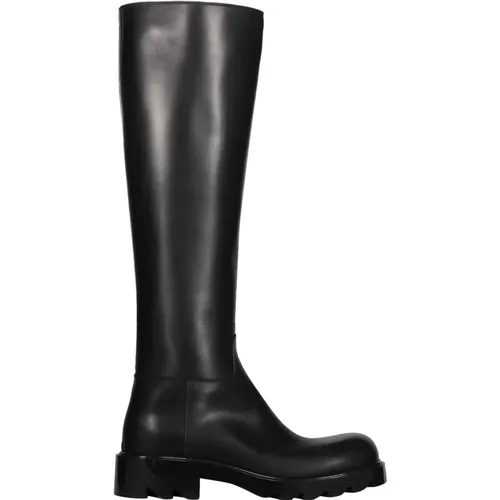 High Boots, female, , Size: 5 US Strut Leather Boots - Bottega Veneta - Modalova