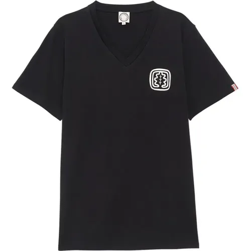 Schwarz/Weiß Eichenblatt T-Shirt , Damen, Größe: XS - Ines De La Fressange Paris - Modalova