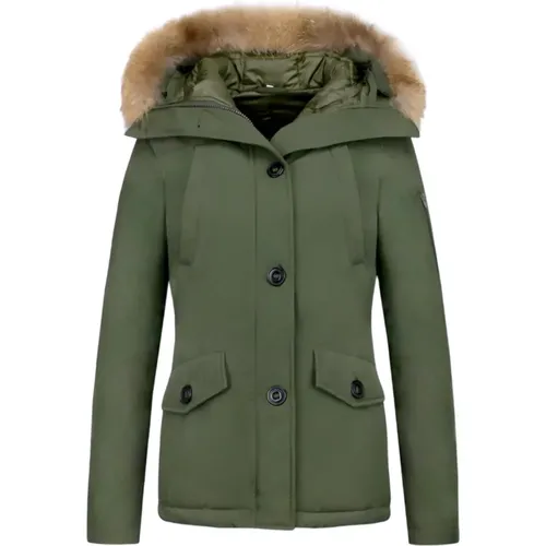 Kurze Kanada Winterjacke - Damen Parka mit Seitentaschen - 503G , Damen, Größe: M - TheBrand - Modalova