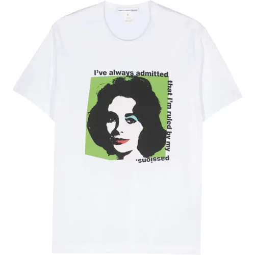 Graphic Print Cotton T-Shirt , male, Sizes: M, XL, L - Comme des Garçons - Modalova