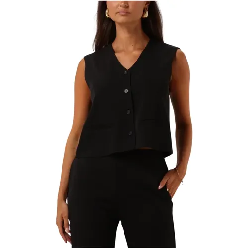 Elegante Schwarze Weste , Damen, Größe: XL - moss copenhagen - Modalova