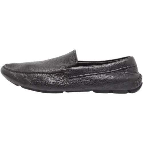 Pre-owned Flats, male, , Size: 10 US Pre-owned Leather flats - Prada Vintage - Modalova