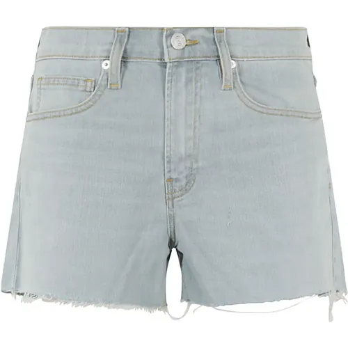 Short Raw After Denim Shorts , female, Sizes: W27 - Frame - Modalova