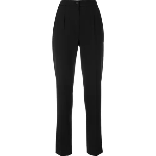 Klassische schwarze gerade Hose , Damen, Größe: S - Dolce & Gabbana - Modalova