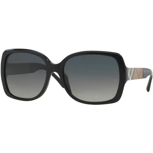 Black/Grey Shaded Sonnenbrillen , Damen, Größe: 58 MM - Burberry - Modalova