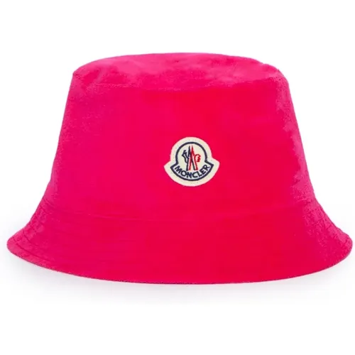 Terry Bucket Hat mit Logo Patch - Moncler - Modalova