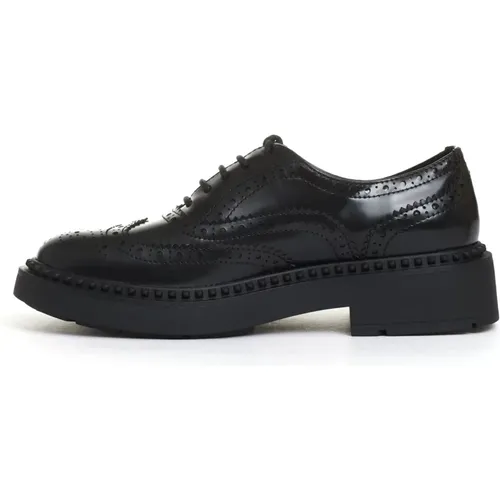 Leather Lace-Up Shoe , female, Sizes: 2 UK, 6 UK, 7 UK, 5 UK, 4 UK, 3 UK - Ash - Modalova