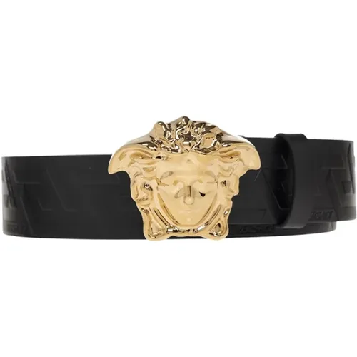 Belts, male, , Size: 75 CM Leather Belt - Versace - Modalova