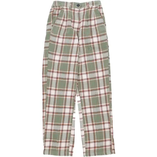 High Waist Flannel Trousers , female, Sizes: W28, W30, W26 - Obey - Modalova