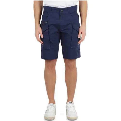 Stretch Cotton Bermuda Shorts with Cargo Pockets , male, Sizes: W31, W30, W33, W34, W32 - Replay - Modalova