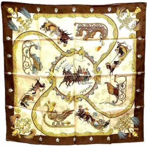 Pre-owned Scarves, female, , Size: ONE SIZE Pre-owned Silk scarves - Hermès Vintage - Modalova