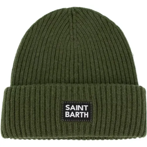 Beanies, male, , Size: ONE SIZE Winter Ribbed Knit Beanie Hat - MC2 Saint Barth - Modalova