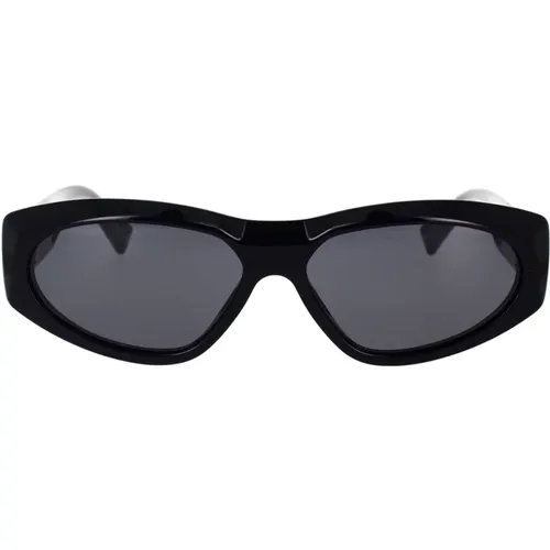 Sonnenbrille mit unregelmäßiger Form, schwarzem Rahmen und grauen Gläsern , unisex, Größe: 57 MM - Givenchy - Modalova