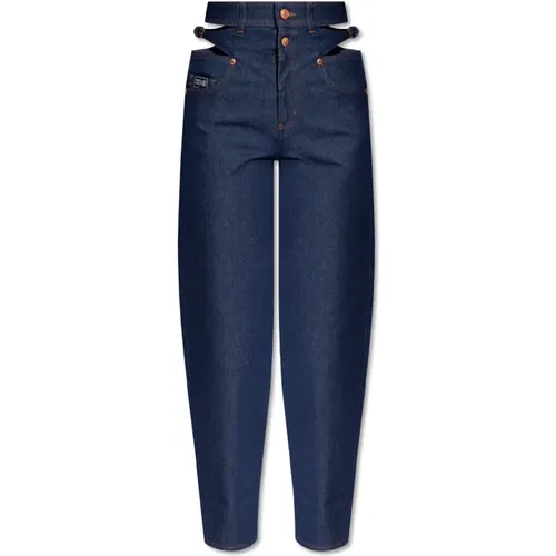 Hochtaillierte Hose , Damen, Größe: W29 - Versace Jeans Couture - Modalova