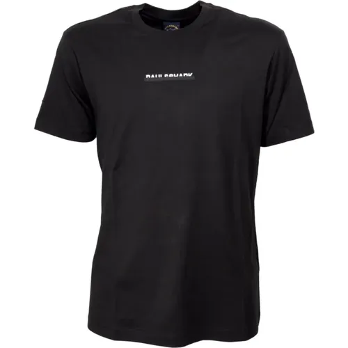 Herren T-Shirt aus Baumwolle mit Druck 13311616 Farbe Schwarz - PAUL & SHARK - Modalova