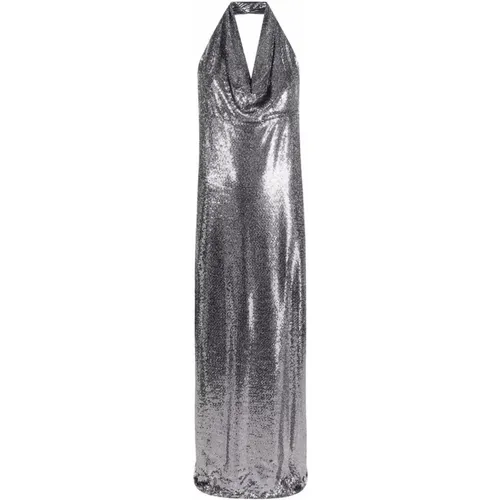 Sequin-Embellished Long Dress , female, Sizes: S, M, 2XS, L - Blanca Vita - Modalova
