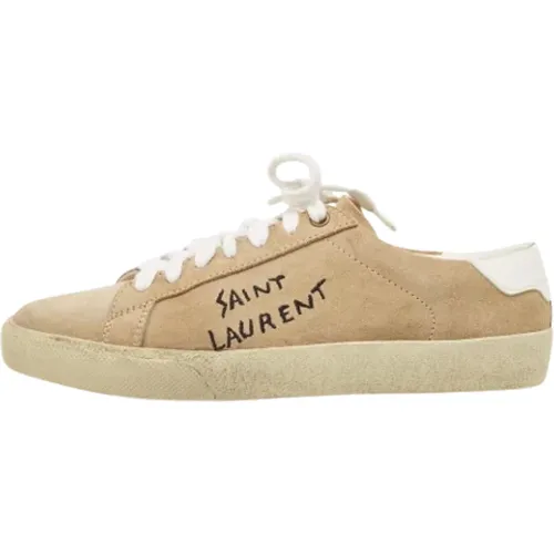 Pre-owned Sneakers, female, , Size: 7 US Pre-owned Suede sneakers - Yves Saint Laurent Vintage - Modalova