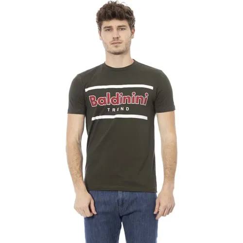 T-Shirts, male, , Size: XS Short Sleeve Round Neck T-Shirt - Baldinini - Modalova
