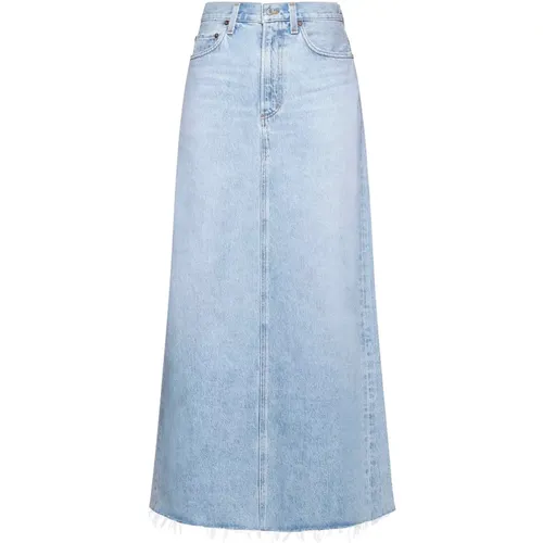 Hilla Denim Rock , Damen, Größe: W27 - Agolde - Modalova