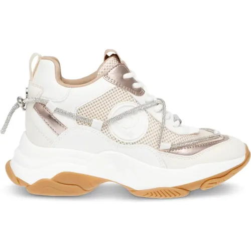 Weiße Motocross Sportliche Sneakers , Damen, Größe: 41 EU - Steve Madden - Modalova