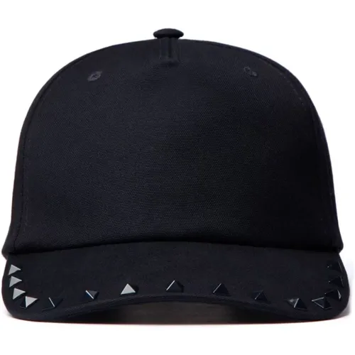 Cotton Rockstud Cap , male, Sizes: 58 CM, 59 CM - Valentino Garavani - Modalova