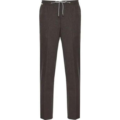 Flannel Drawstring Stretch Pants , male, Sizes: L, 2XL - Corneliani - Modalova