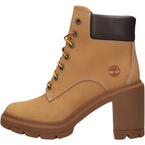 Chunky Heel Camel Stiefeletten , Damen, Größe: 40 EU - Timberland - Modalova