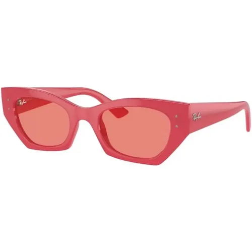 Roter Rahmen Rosa Gläser Sonnenbrille,Rotes Gestell Rosa Gläser Sonnenbrille - Ray-Ban - Modalova