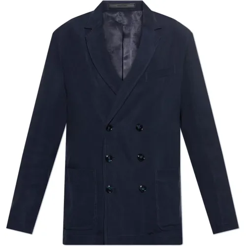 Blazers, male, , Size: M Double-breasted blazer - Giorgio Armani - Modalova