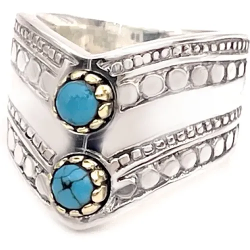 Rings, unisex, , Size: 56 MM Turquoise Tibetan Silver Ring - Jalan Jalan - Modalova