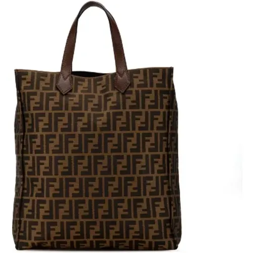 Pre-owned Tote Bags, female, , Size: ONE SIZE Pre-owned Canvas handbags - Fendi Vintage - Modalova