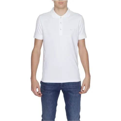 Weißes Polo Shirt Herren Kurzarm , Herren, Größe: L - Replay - Modalova