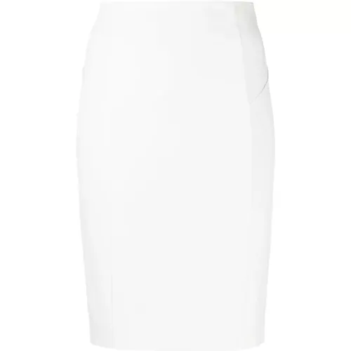 Weiße Longuette-Rock,Navy Longuette Skirt - PATRIZIA PEPE - Modalova