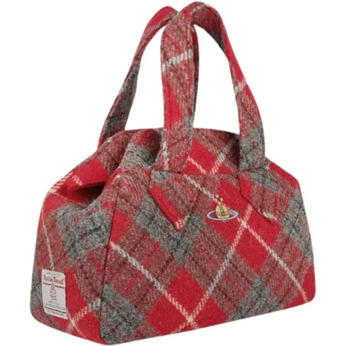 Rote Tartan-Handtasche - Vivienne Westwood - Modalova