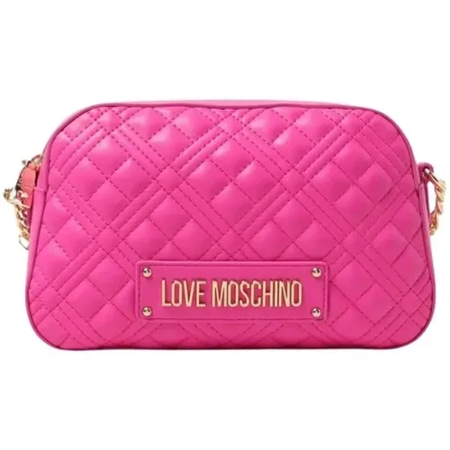 Cross Body Bags, female, , Size: ONE SIZE Quilted PU Shoulder Bag - Love Moschino - Modalova