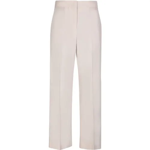 Ivory Weite Hose Modernes Silhouette , Damen, Größe: S - MSGM - Modalova