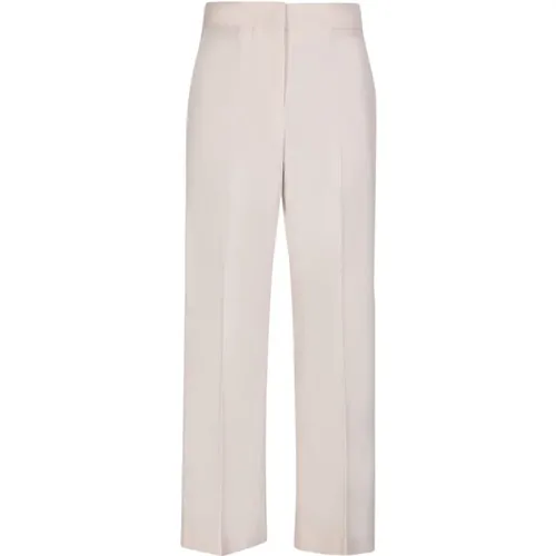 Ivory Wide Trousers Modern Silhouette , female, Sizes: 2XS, S, XS - Msgm - Modalova