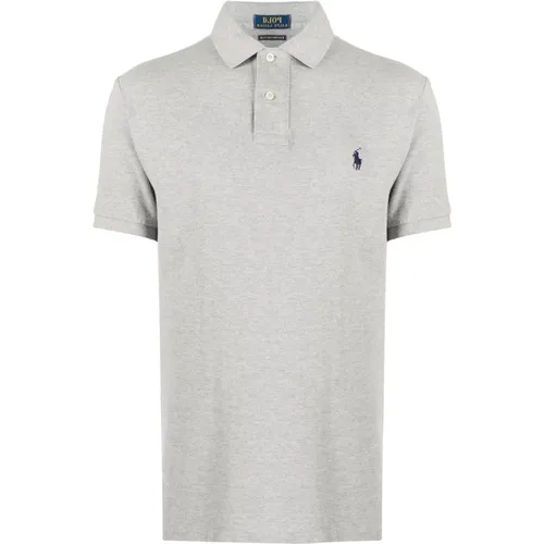 Polo Shirts, male, , Size: L Custom Slim Cotton Polo Shirt - Ralph Lauren - Modalova