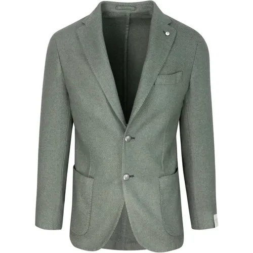 Blazers, male, , Size: L Wool Blend Blazer Jacket - Lubiam - Modalova