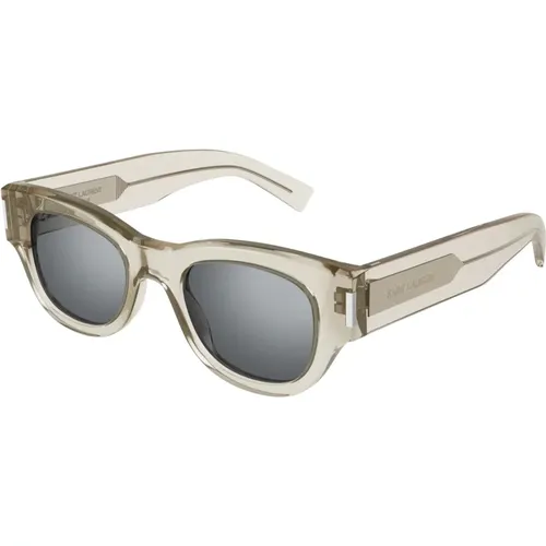 Silber Sonnenbrille SL 573 , Damen, Größe: 49 MM - Saint Laurent - Modalova