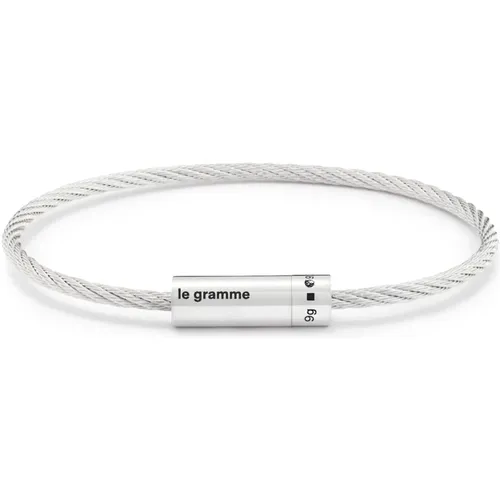 Bracelets, unisex, , Size: 2XS Cable bracelet crafted in France - Le Gramme - Modalova