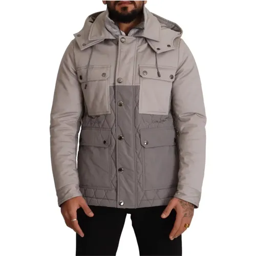 Lightweight Hooded Windbreaker Jacket , male, Sizes: M - Dolce & Gabbana - Modalova