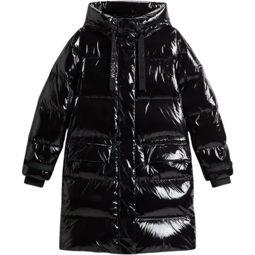 Super Glossy Long Parka in , female, Sizes: M, S, XS - Woolrich - Modalova