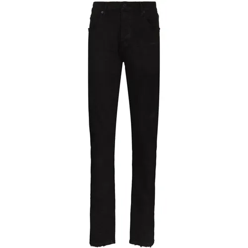 Schwarze Skinny Cut Baumwollmischung Jeans , Herren, Größe: W34 - Purple Brand - Modalova