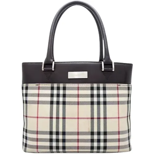 Pre-owned Tote Bags, female, , Size: ONE SIZE Pre-owned Canvas handbags - Burberry Vintage - Modalova