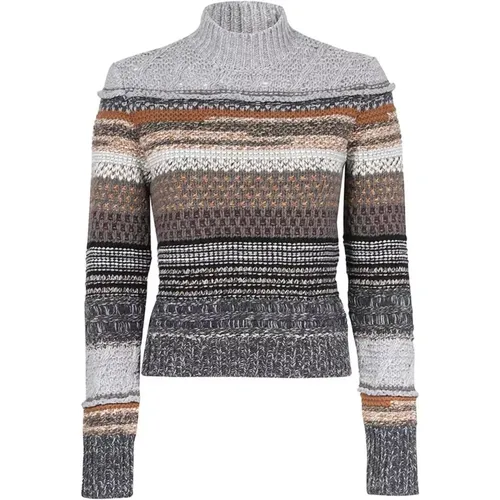 Chloe Ribbed Turtleneck Sweater , female, Sizes: S, L, M - Chloé - Modalova