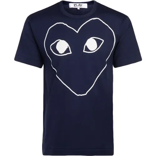 T-Shirts, male, , Size: 2XL Heart T-Shirt - Comme des Garçons Play - Modalova