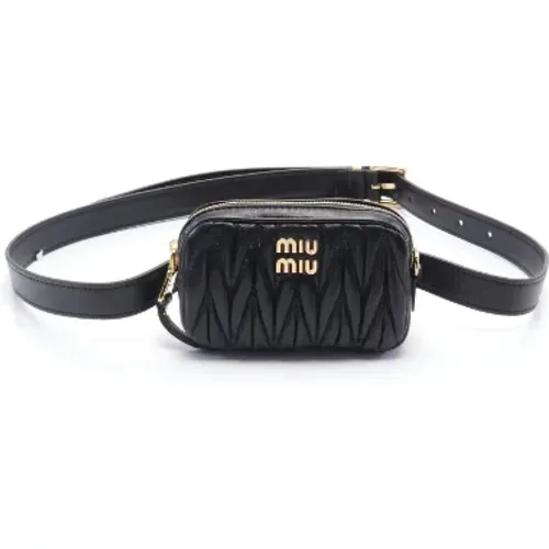 Pre-owned Belt Bags, female, , Size: ONE SIZE Pre-owned Leather crossbody-bags - Miu Miu Pre-owned - Modalova