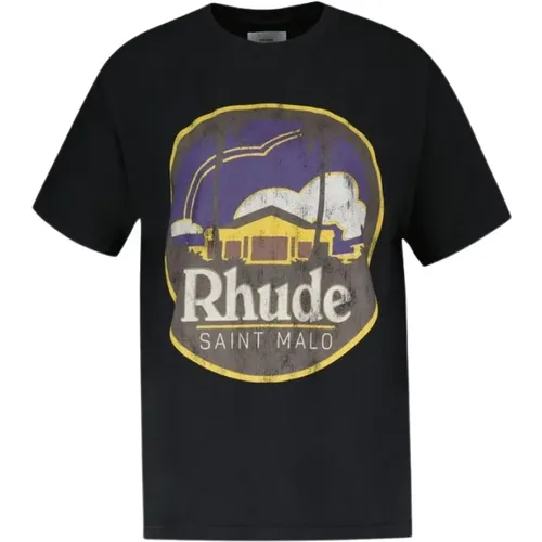 Saint Malo T-Shirt - - Cotton - , male, Sizes: L, XL - Rhude - Modalova