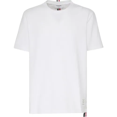 Cotton T-shirt Round Collar Short Sleeves , male, Sizes: 2XL - Thom Browne - Modalova